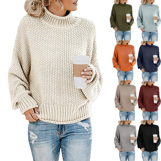 Ekaterinabutik | Cardigan Thick Thread Turtleneck Pullover